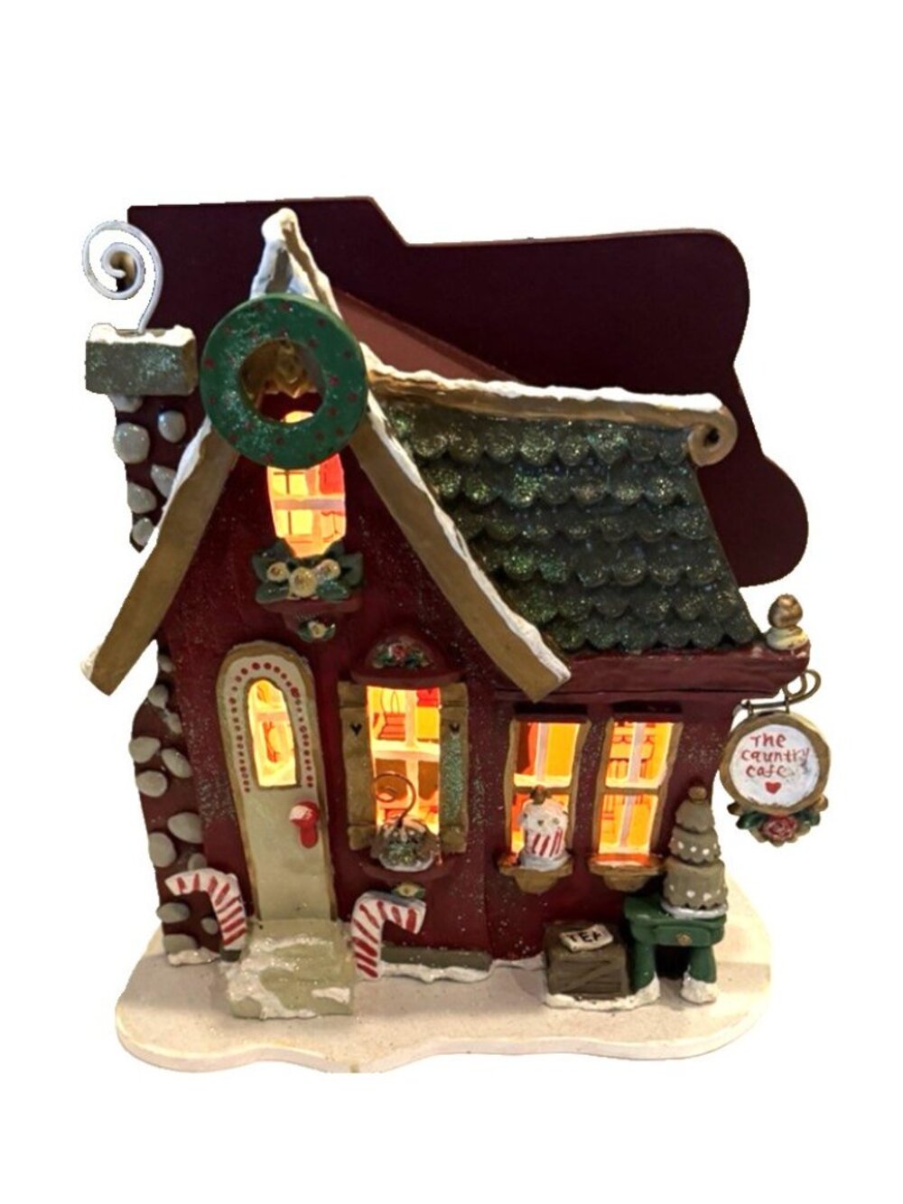 Kurt S Adler Thorne Apple Valley The Country Cafe Lighted Christmas House 1998